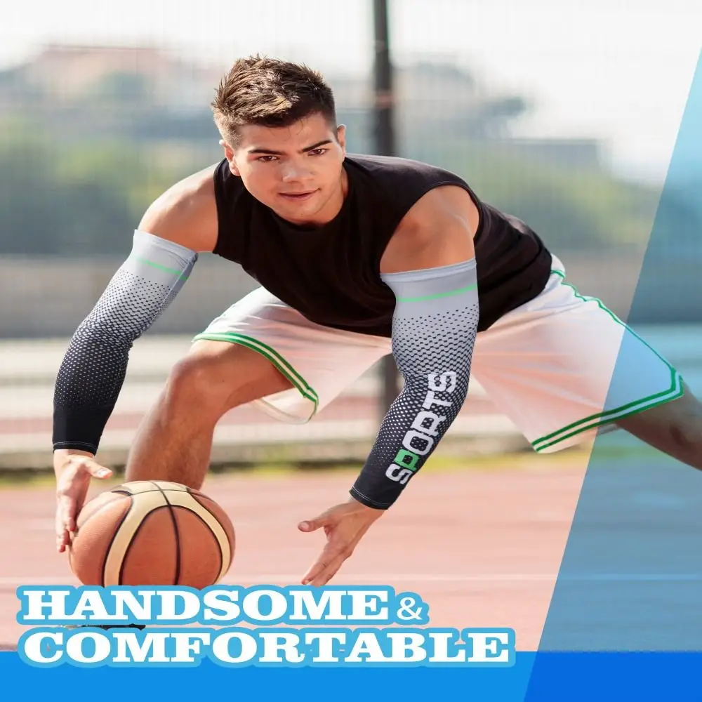 Upgraded Version Ice Silk Arm Covers Cooling Anti Slip UV Protection Sleeves Breathable Durable Sun Protection Sleeves Outdoor