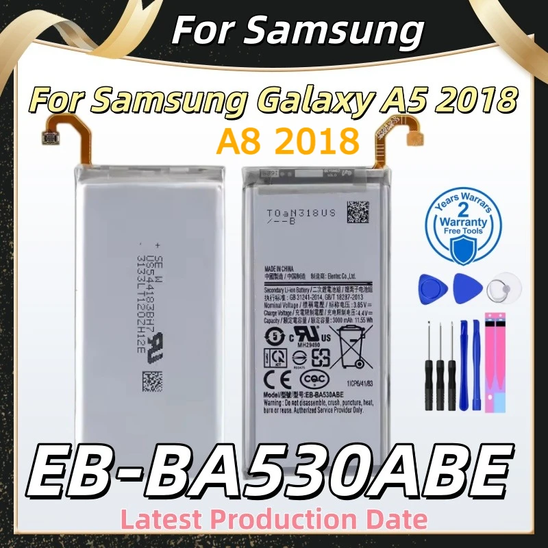 Brand New EB-BA530ABE 3000mAh Battery For Samsung Galaxy A8 2018 A530 SM-A530 A530F A530K/L/S/W A530N/DS Batteries+Tools