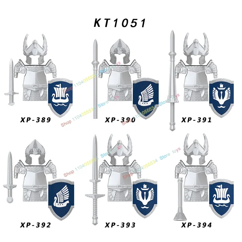 KT1073 MOC Game Valley Warrior Ailin Guard Kinghts Action Figures Weapons Army Weapons Helmet Building Blocks Toys for Children - Image 3