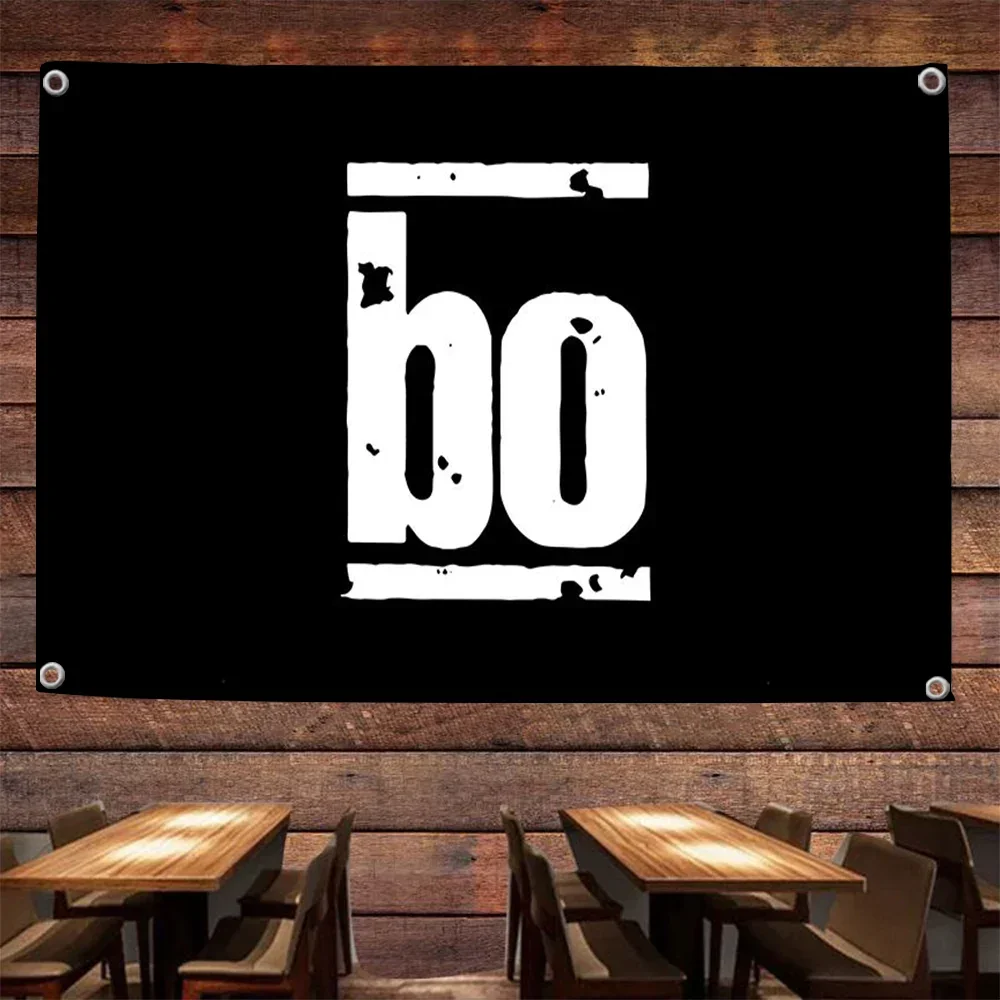 علم فرقة موسيقى الروك بو ، أعلام ولافتات ، أربعة فتحات ، بوليستر ، ديكور خارجي ، جمالية الغرفة ، 1 * #2