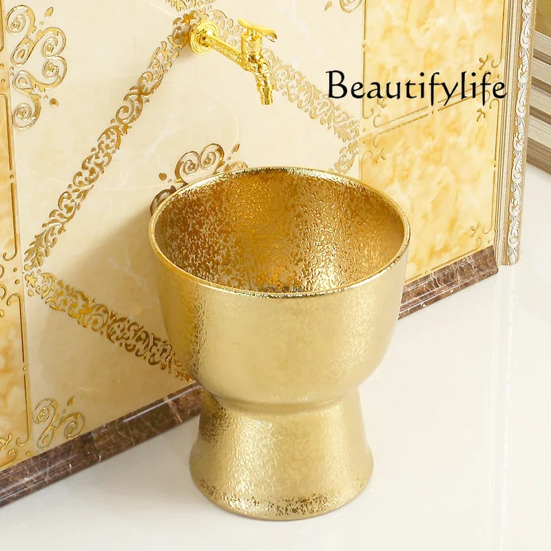 N69 Balcony European-style golden mop pool ceramic small mop pool bar vomiting bathroom floor mop basin designer