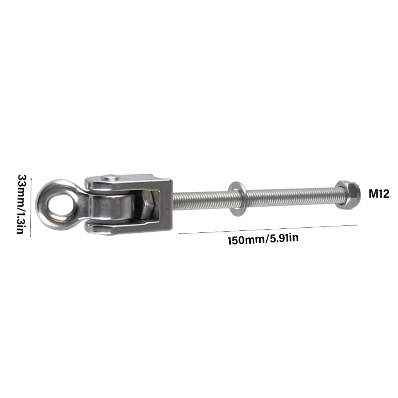 Colgadores oscilantes resistentes R2LD con rodamiento, gancho oscilante inoxidable, soportes tornillo acero inoxidable,