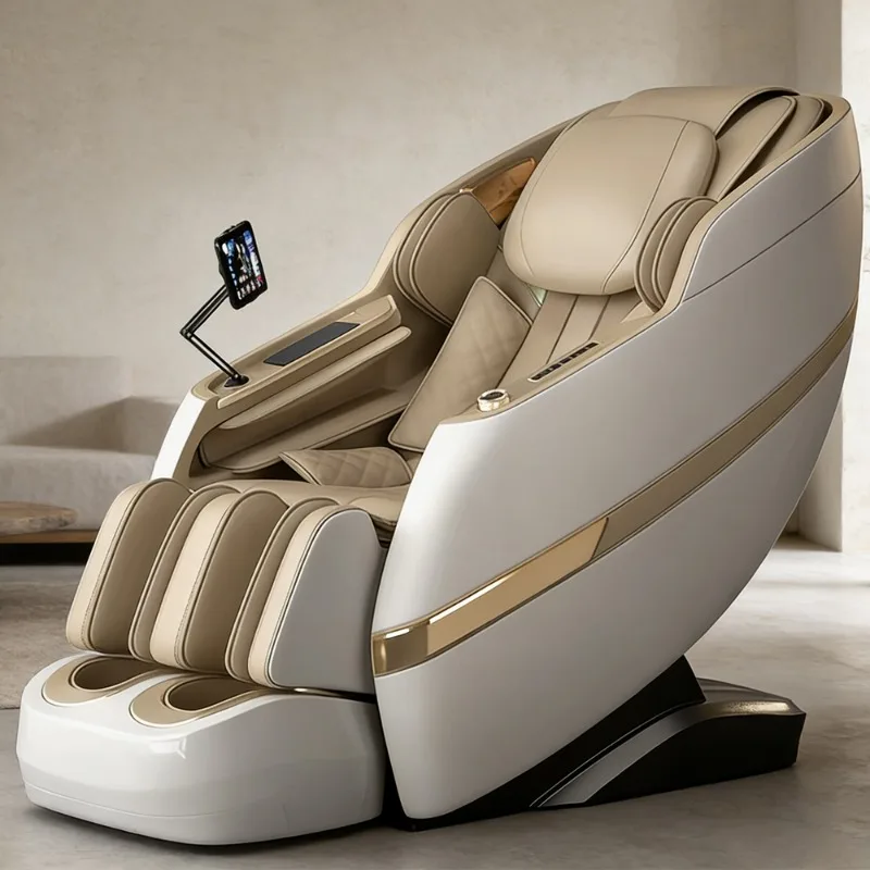 China Best Luxury Shiatsu 0 Gravity Electric 3d 4d 8D Sl Track Salon Massage Chair Full Body with Bluetooth Music for Home