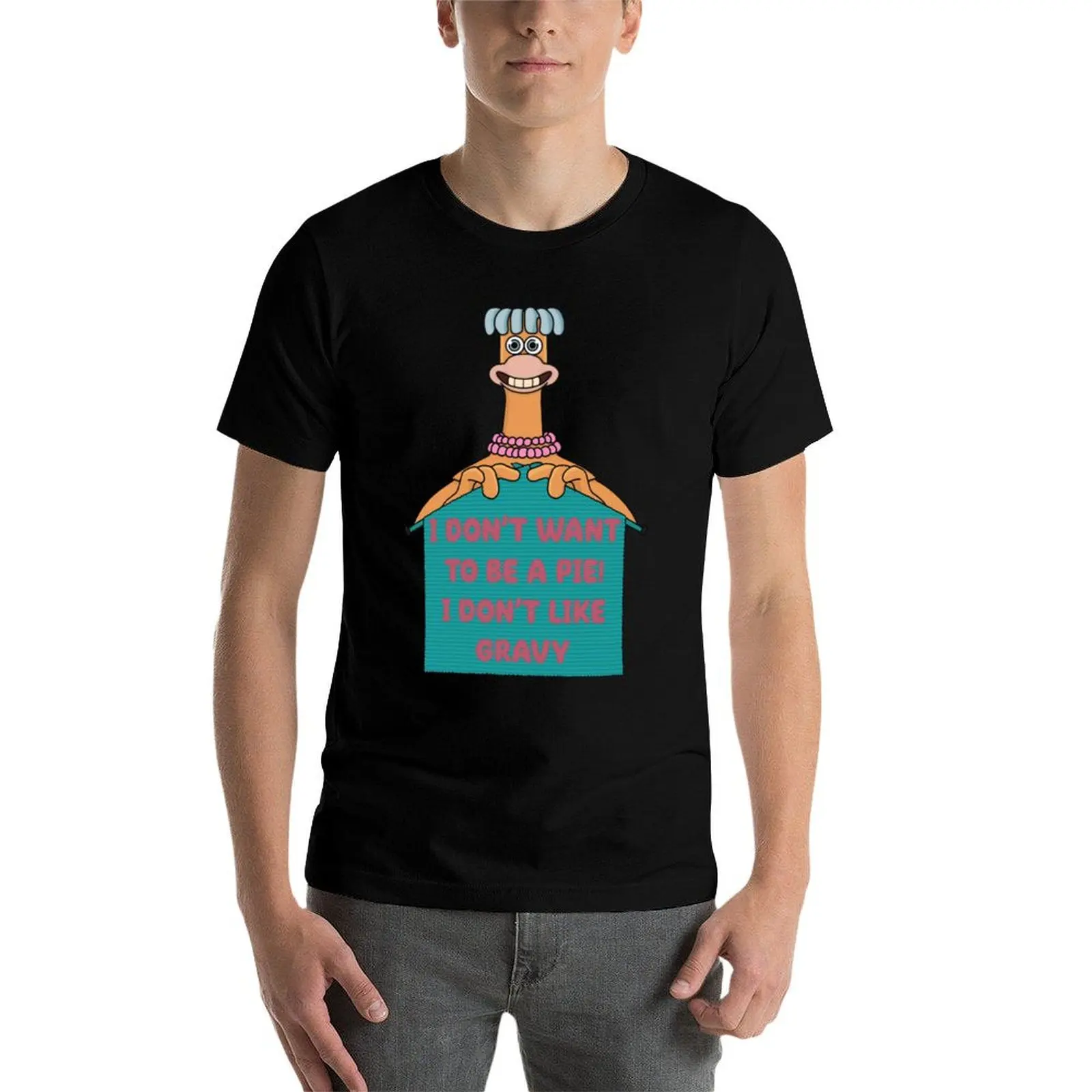 Camiseta de tricô Chicken Run Babs roupas de verão gráficos vintage roupas plus size camisetas slim fit para homens