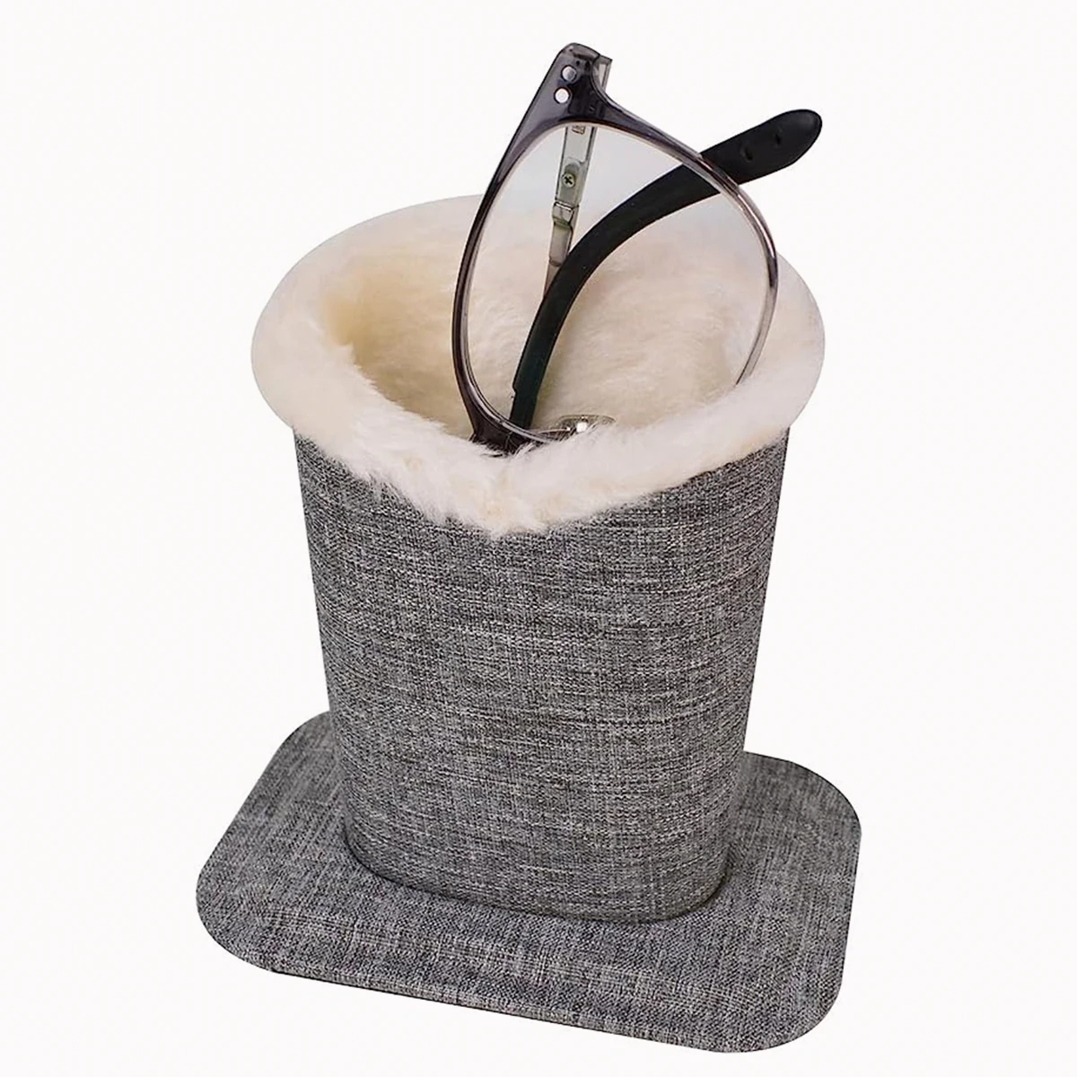 XIAOYU-Soporte forrado de felpa para gafas, funda protectora para escritorios o mesitas de noche