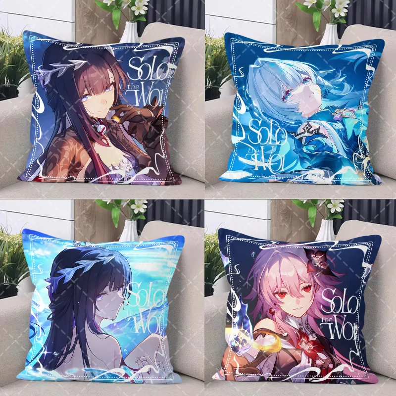 

В наличии 2025 аниме Honkai: Star Rail Game Cos Cerydra Evernight Hysilens унисекс Q версия 45 см забавная подушка подарок на день рождения