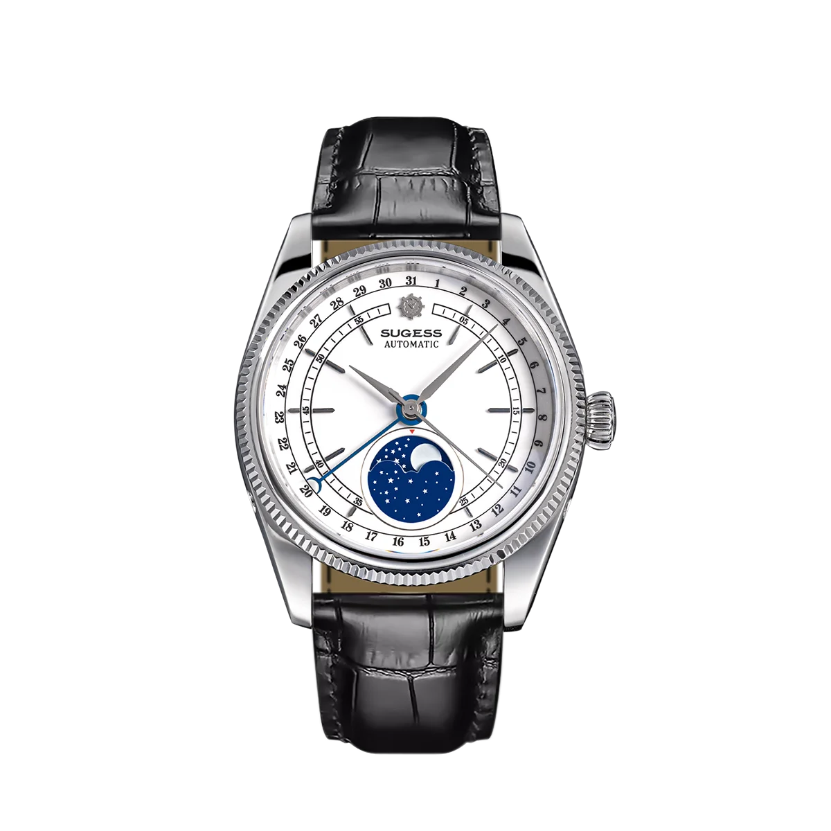 

Multifunctional waterproof luminous men's watch automatic mechanical watch fashion trend moon phase calendar trendy products