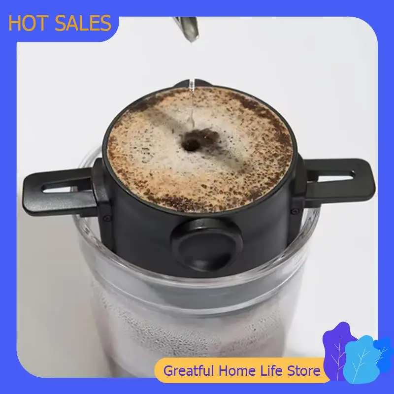 ماكينة صنع القهوة من الفولاذ المقاوم للصدأ AT59، فلتر قهوة محمول قابل لإعادة الاستخدام، حامل شاي القهوة بالتنقيط بدون ورق، صب فوق منقط القهوة