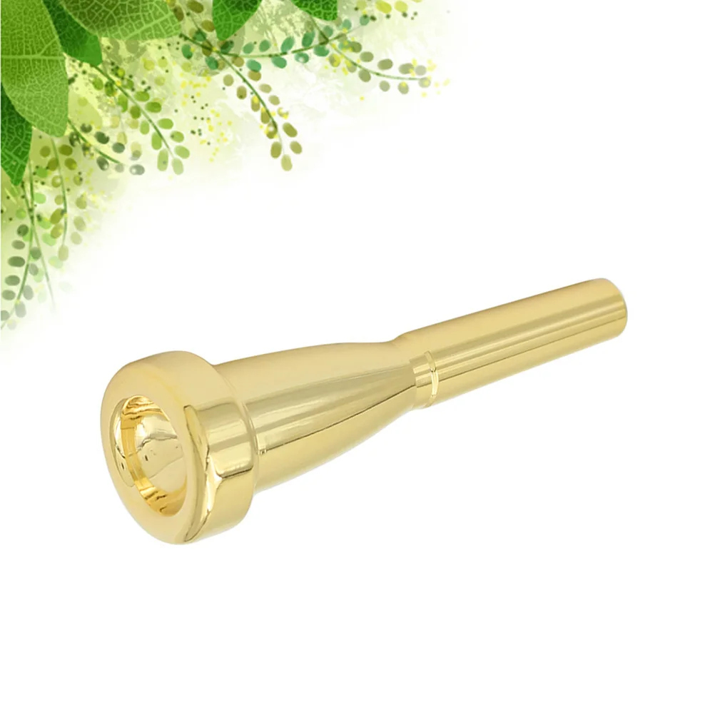 قطعة فم 5C مطلية بالذهب لتطوير النقش الاحترافي للقرن الفرنسي حافة داخلية ضيقة تصميم شبه مسطح مطلي بالفضة