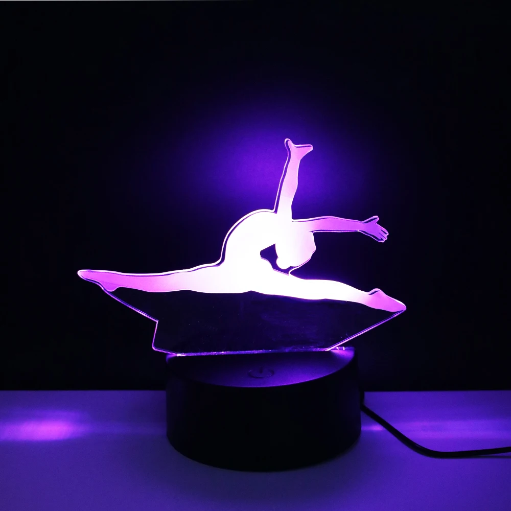 

Gymnastics Athlete Night Light USB Powered 7 & 16 Color Modes Smart Touch Desk Decor Gifts Led Lamp for Gaming living Rooms