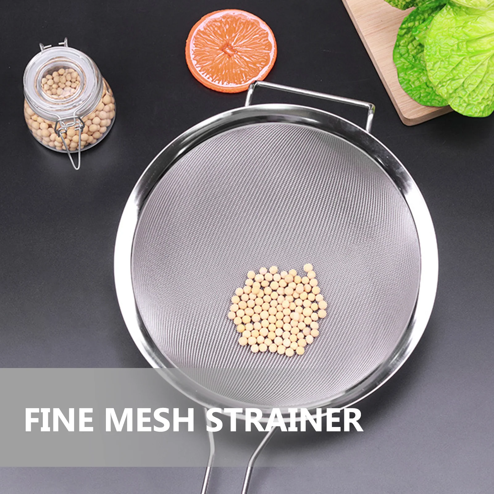 مصفاة شبكية دقيقة من الفولاذ المقاوم للصدأ مصافي مطبخ كبيرة لتصفية عصير حساء الأرز مصفاة معدنية