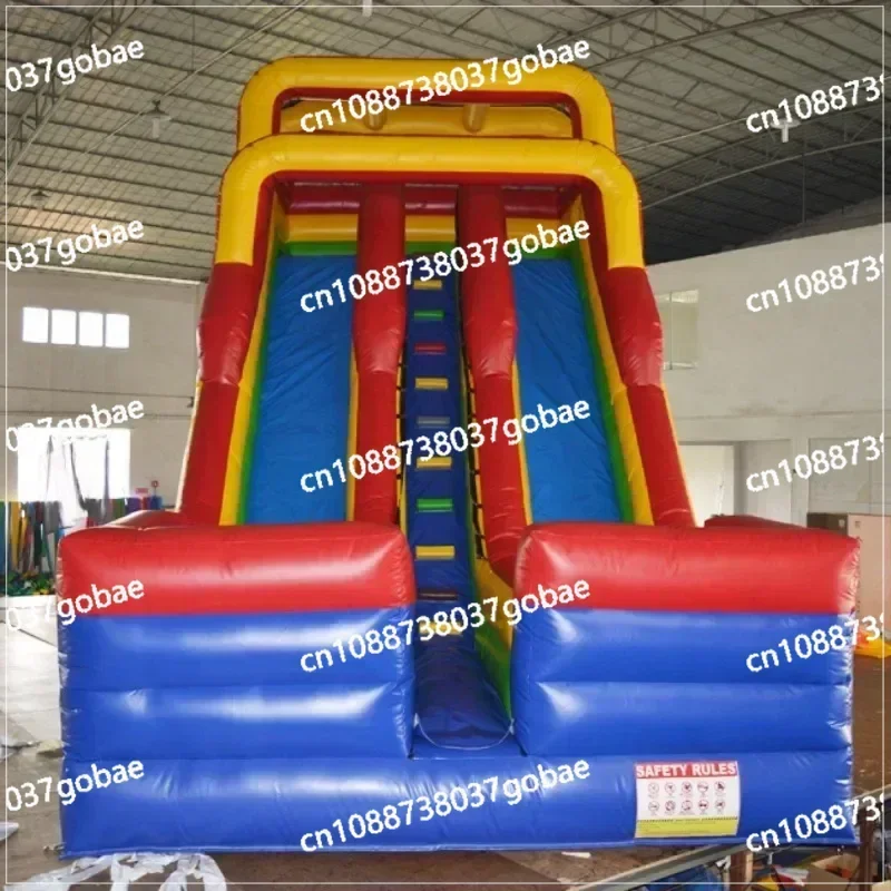 Red and Blue Outdoor Kids Water Park Bouncy Castle Inflatable Games Slide