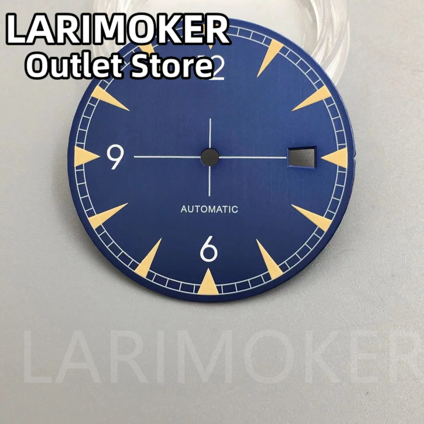 LARIMOKER 33mm White Green Blue Black watch dial Green luminous fit NH35 movement