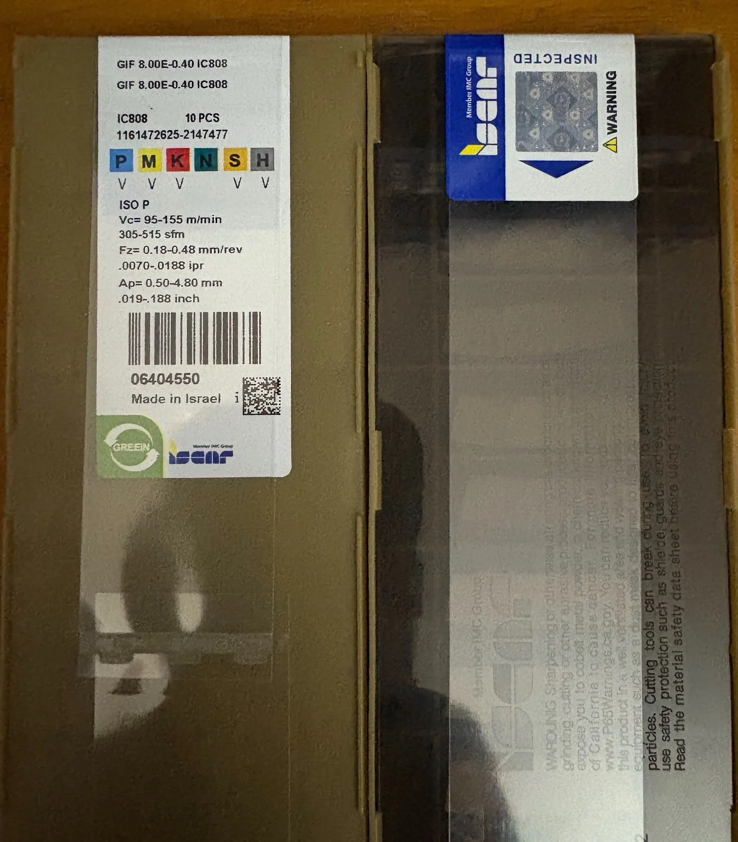 

Hard alloy cutting blades GIF 8.00E-0.40 IC808