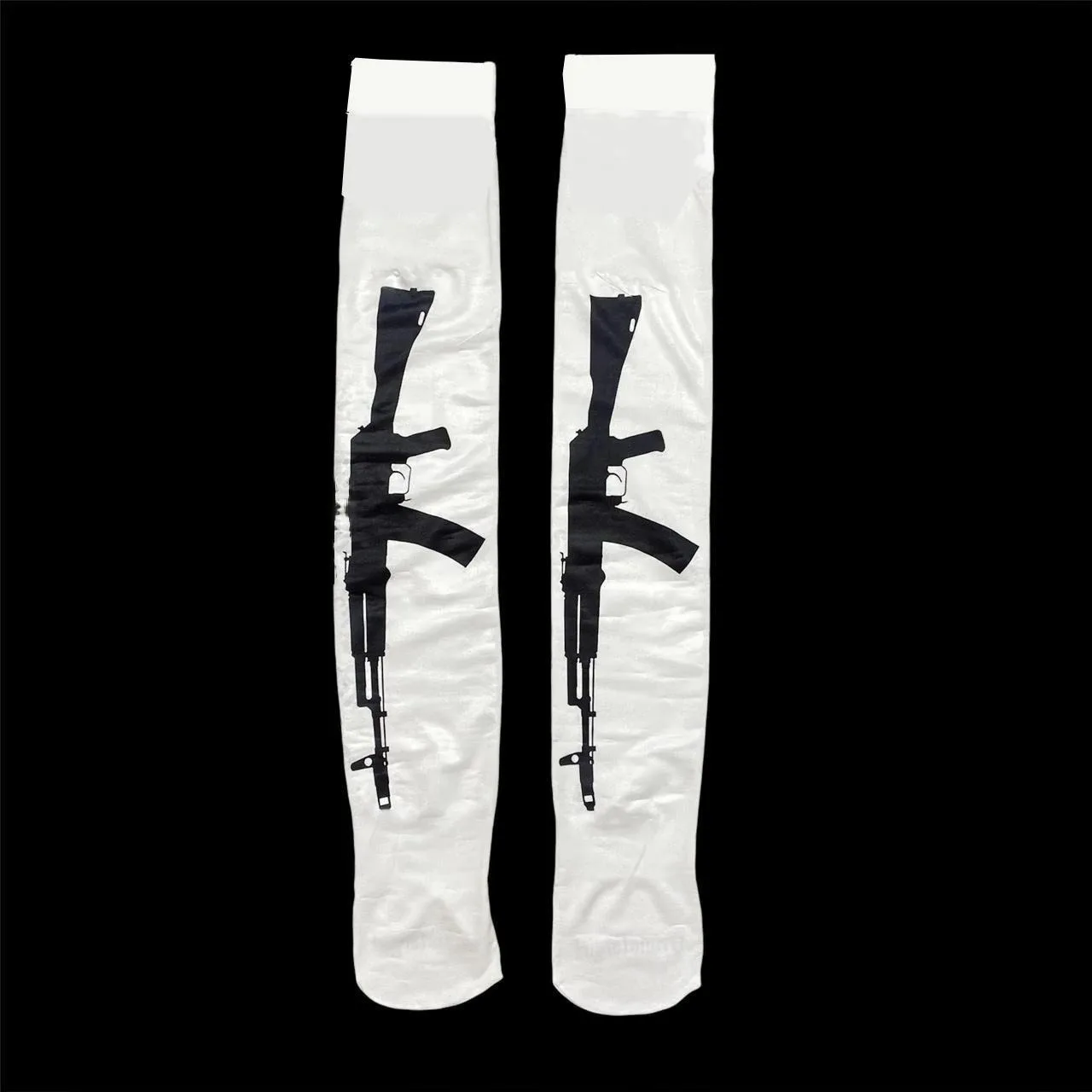 

Kawaii Expression White Print Long Socks Punk Harajuku Over Knee Thigh High Stockings Y2K Cosplay Cute Socks Kawaii socks