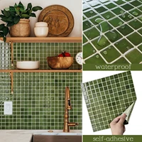 10/30 PC Self-Adhesive Wall Tile Kitchen Backsplash  Suitable for Kitchen Wall Decoration Square 10.5" x 10.5" 3D Mosaic Style 5