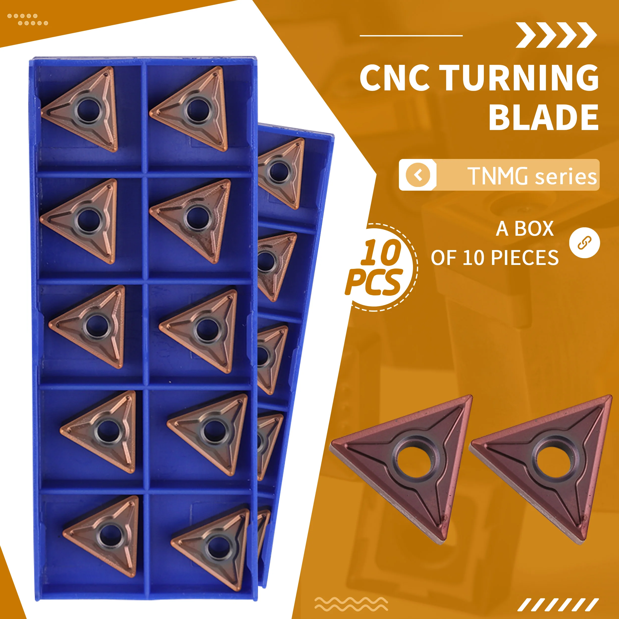 TNMG160404-EM TNMG160408-EM YBG205 High-quality Coated CNC Lathe Turning Tools Wear-resistant Carbide Blades For Stainless Steel