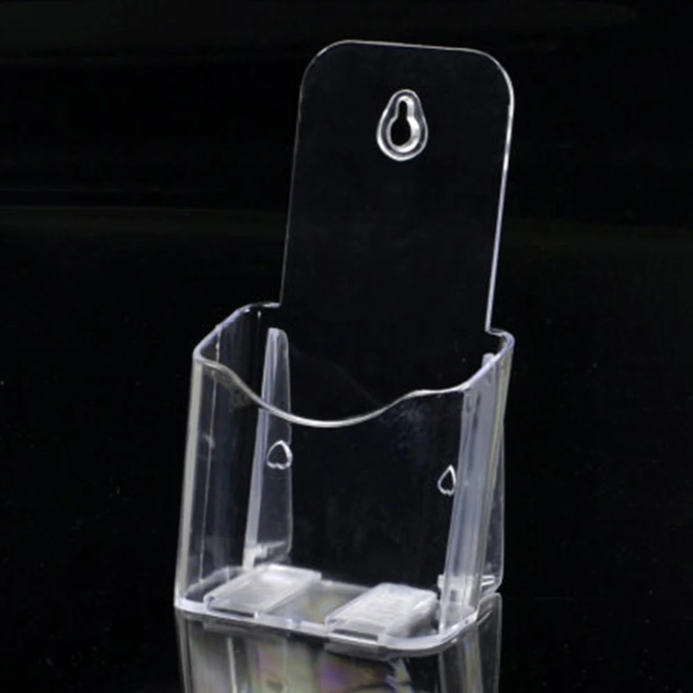 

2Pcs Transparent Acrylic Display Holder A4 Threefold Stand Single Layer Paper Display Rack for Store Home Office
