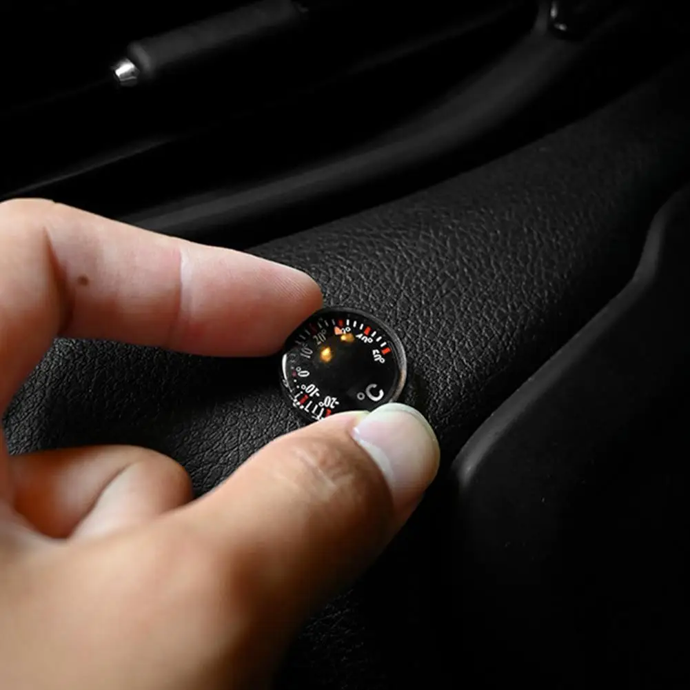 Mini Thermometer Mechanical Temperature Gauge Portable Mini Plastic Car Thermometer Dial Style Temperature Meter For Dashboard