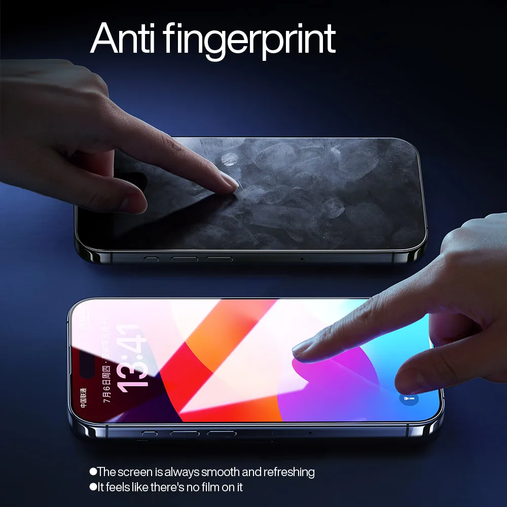 SmartDevil Full Cover Tempered Glass for iPhone 16 Pro Max 15Pro Screen Protector for iPhone 16Pro 14 Pro Max HD Anti-blue Light