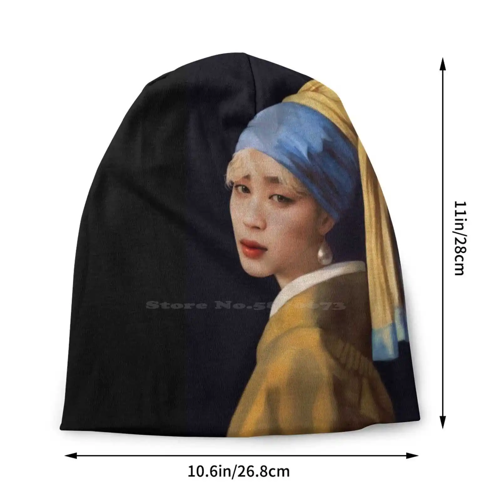 Jimin With A Pearl Earring 49D Print Cap Fashion Outdoor Beanie Park Jimin Noxiim