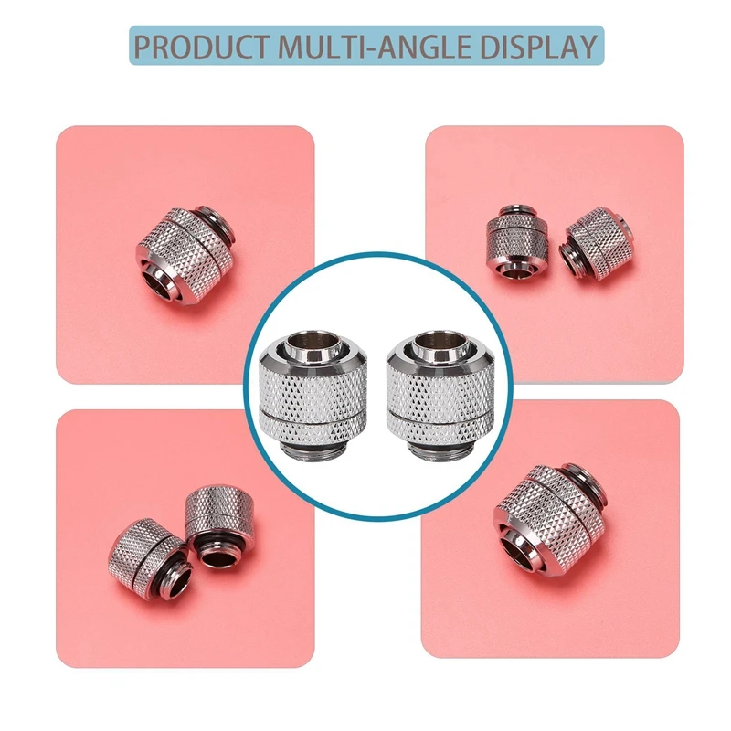 2Pcs Water Cooling Fittings G1/4 External Thread Pagoda For 9.5X12.7Mm Soft Tube Computer Cooling System Connector