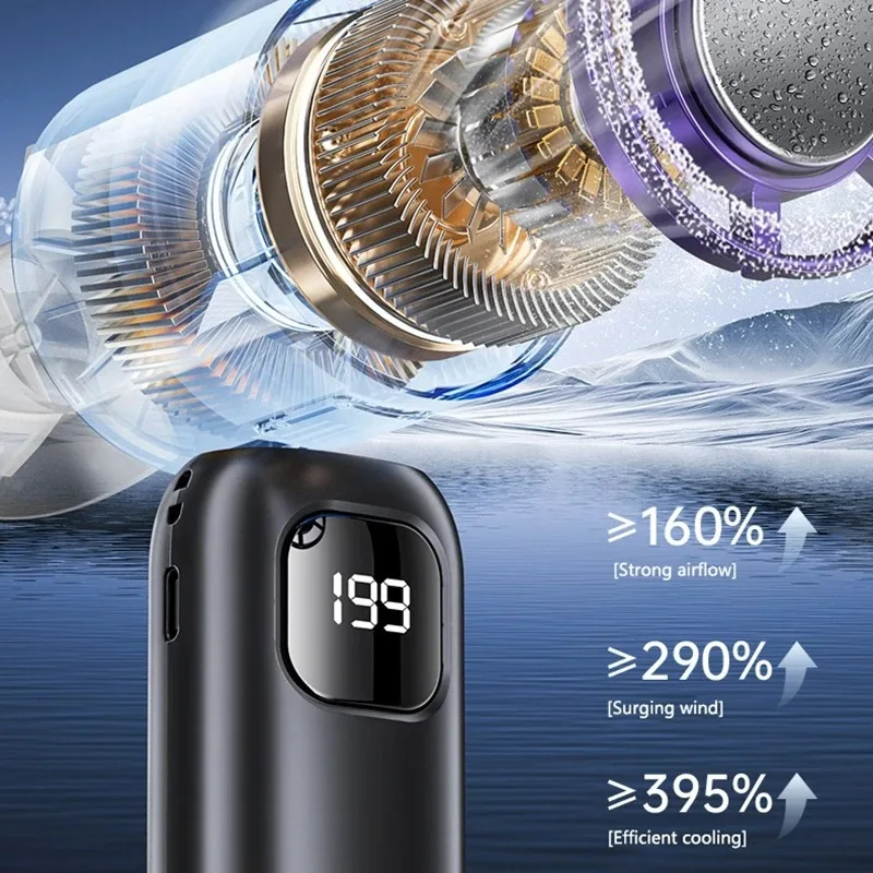 

Xiaomini FAN Handheld Fan: High Wind Power, Rechargeable Long Battery, Foldable Portable for Anywhere