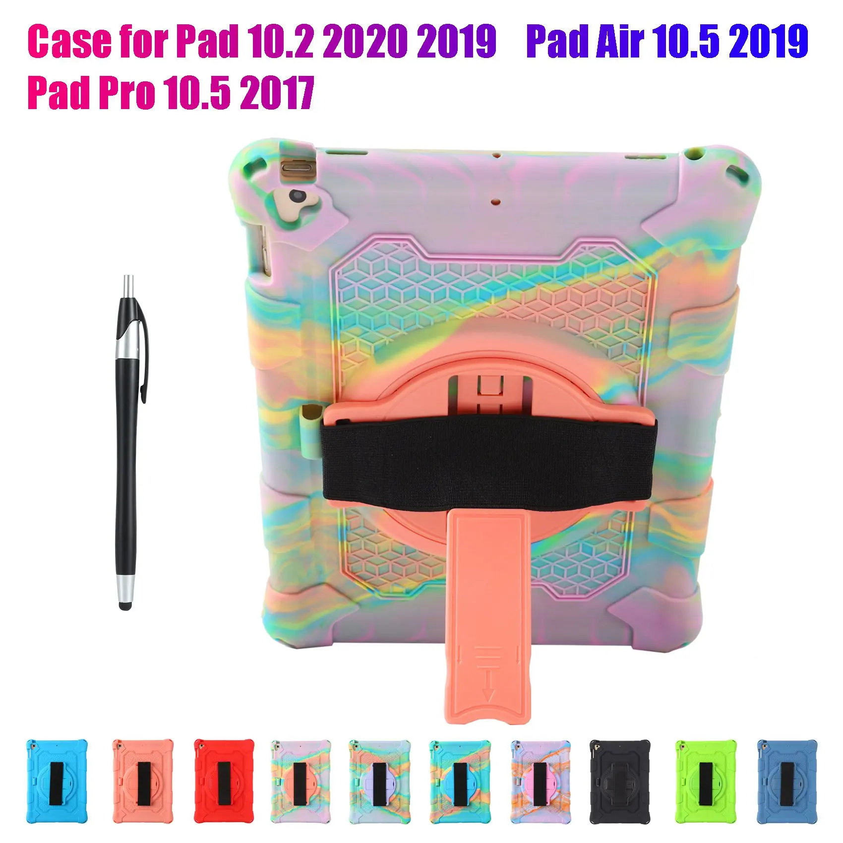 Tablet Case for iPad 10.2 2020 2019 iPad Air 10.5 2019 iPad Pro 10.5 2017 Anti-Drop Case Tablet Stand with