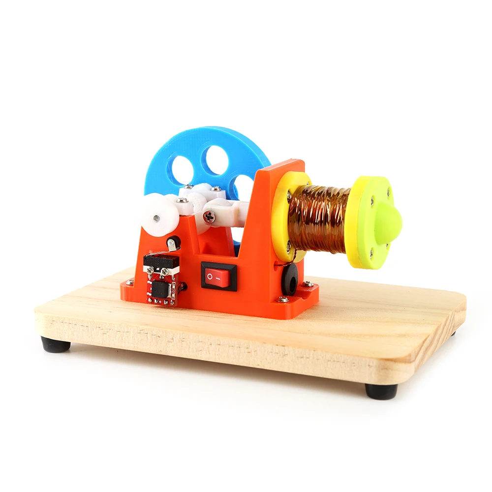 Single cylinder Electromagnetic Engine Model Physics Wood Based Physics Experiment Science Popularization Education Toy STEM Edu