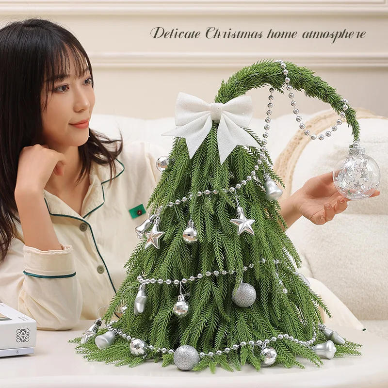 Christmas tree crooked neck  tabletop small  Christmas decoration supplies mini tree