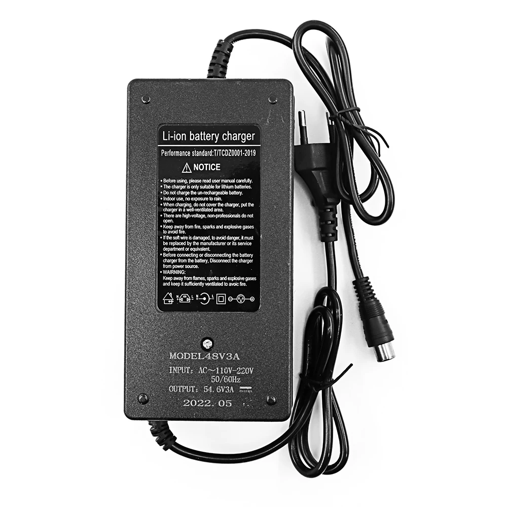 LiitoKala 54.6V 3A Electric Bike Scooter Bicycle Wheelchair Lithium Battery Charger For 13S 48 Volt 48V3A Li ion Ebike Charger