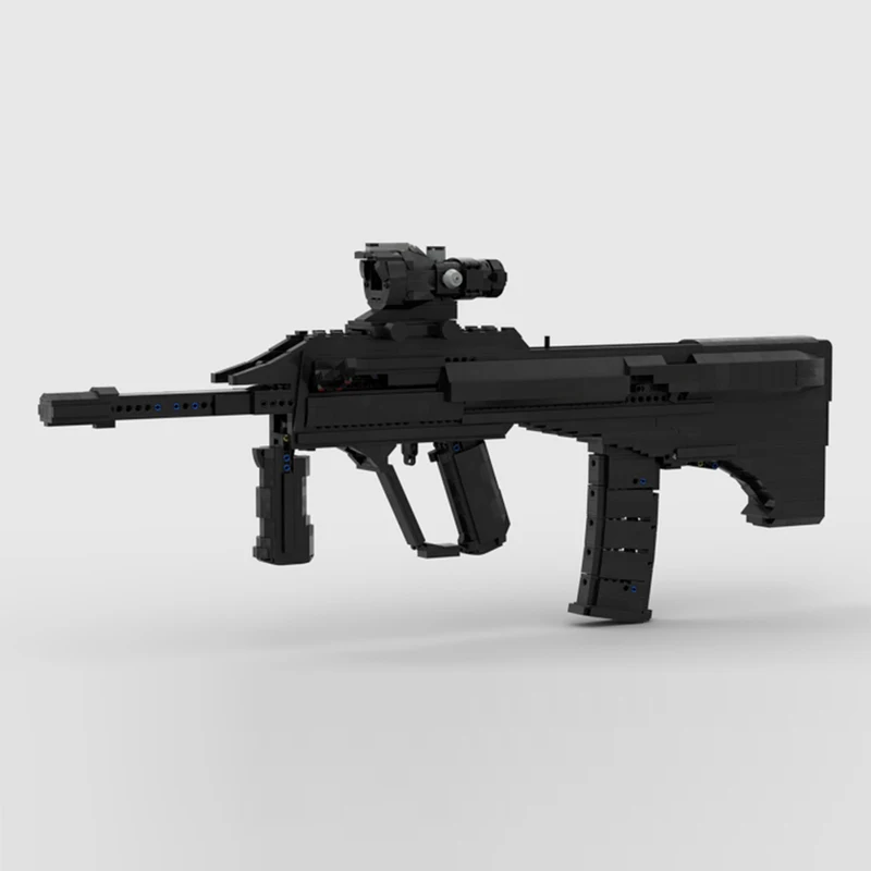 القتال العسكري AUG A3 نموذج MOC قوالب بناء معدات الحرب وحدات التكنولوجيا الهدايا عطلة تجميع ألعاب أطفال البدلة