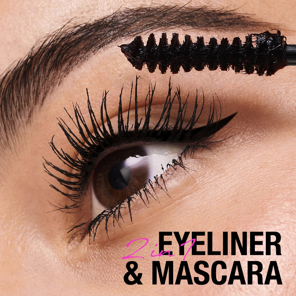 O.TWO.O Mascara Eyeliner Pencil waterproof Long-lasting 2 In 1 Eyelash Mascara Lengthens Eye eyeliner Pen Makeup Cosmetics