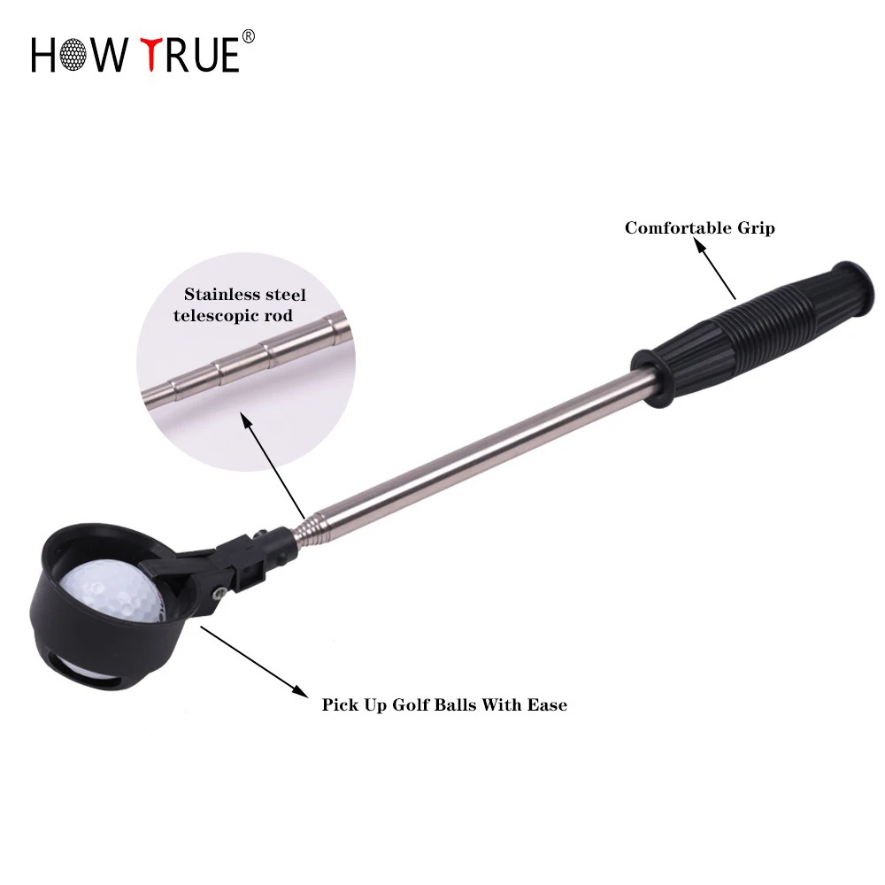 

Golf Ball Retriever 8 Section Stainless Steel Water Telescopic Portable Ball Picker Pick Up Grabber Extandable Golf Training Aid