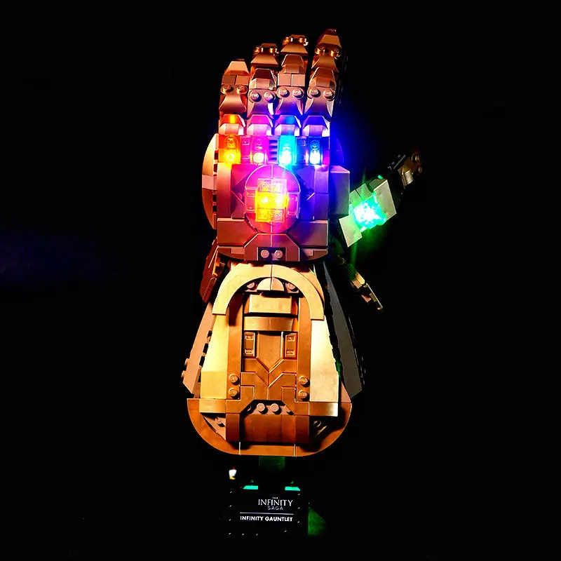 레고 76191 인피니티 건틀릿 장식 램프 아이디어 DIY 선물용 LED 조명 키트 (빌딩 블록 브릭 키트 세트 모델 제외)