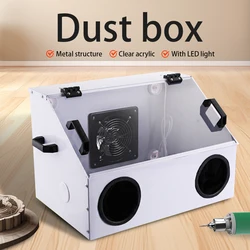 Grinding Dust Box Metal Structure Dust Box Ventilation Fan Dust Extraction Box for Craft Work Sanding Polishing
