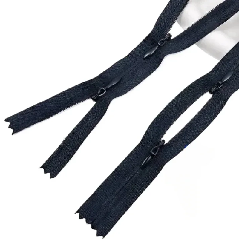 10pcs/Lot 3CC 30 To 70cm Invisible YKK Zipper Repair O-shape Black White 2-slider Close End Pregnant Breast-feed Sew Accessory