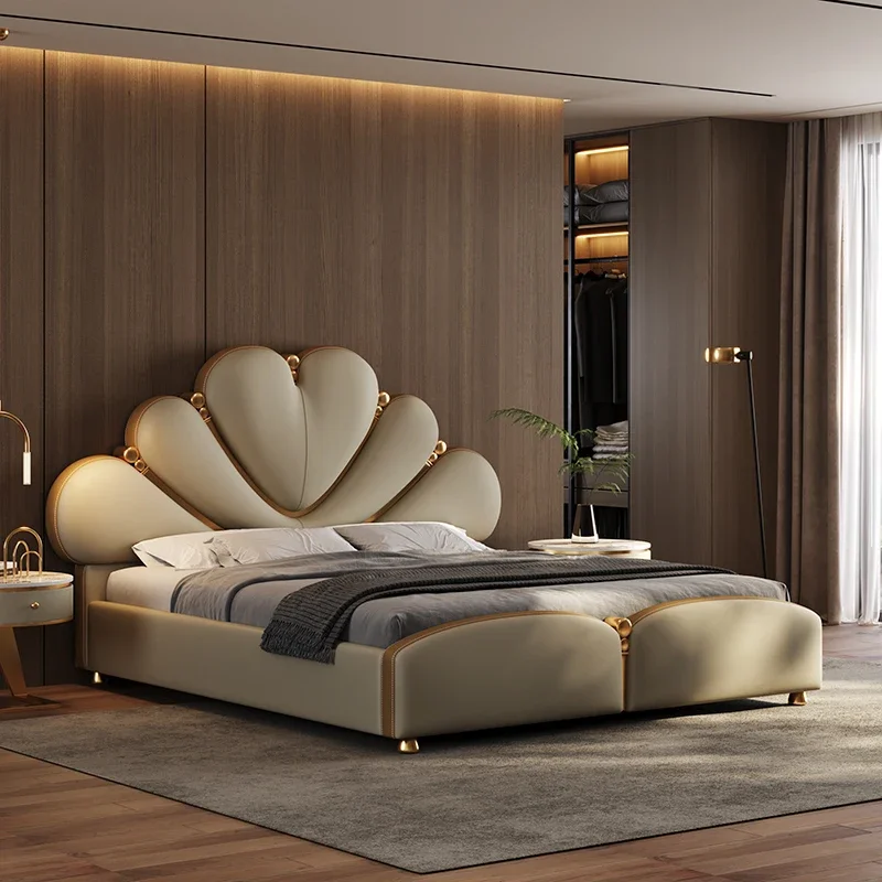 

Легкая Роскошная Современная Кровать Спальня Дизайнерская Простая Двуспальная Кровать Свадьба Итальянский Романтический Минималистский Letto Matrimoniale Мебель Для Дома