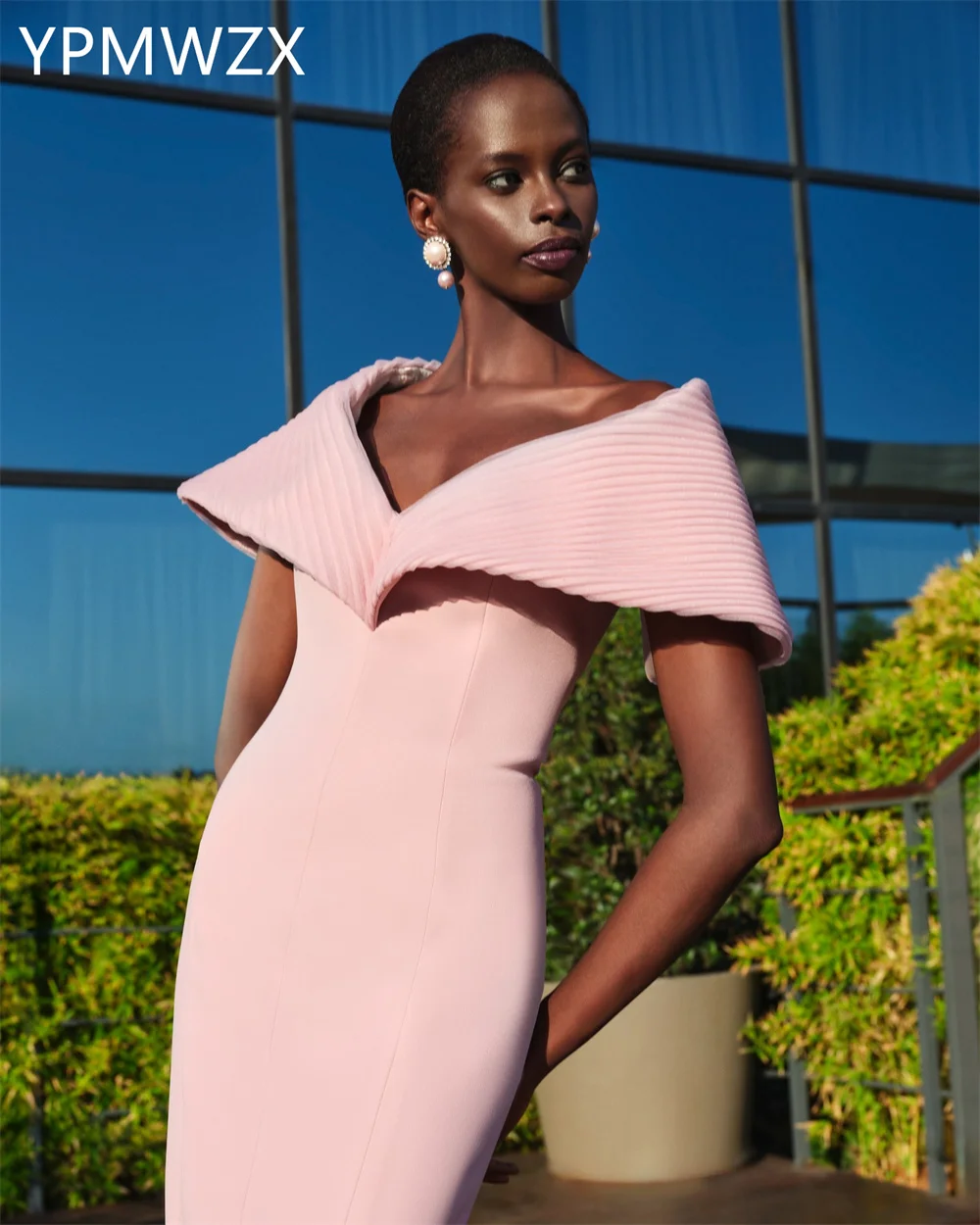 Vestido de graduación personalizado, vestido de noche Formal para mujer YPMWZX, faldas hasta el suelo de trompeta con hombros descubiertos, vestidos para ocasiones a medida con flores