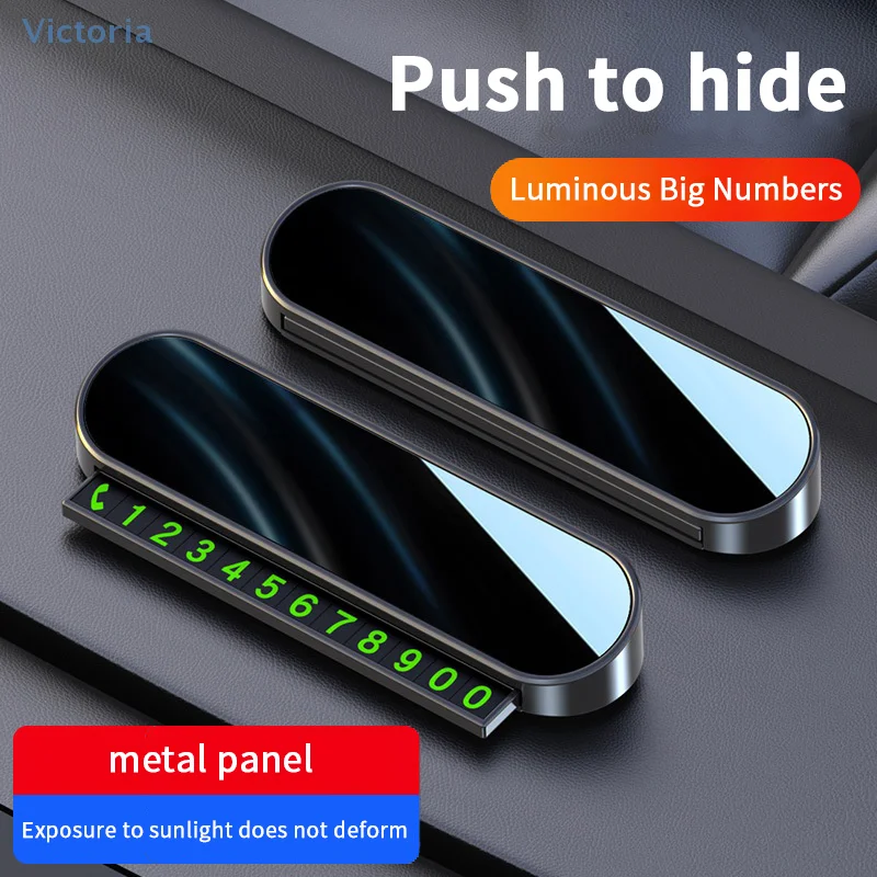 

Car Phone Number Card Temporary Parking Card Plate Can Be Hidden Telephone Number Car Park Stop Automobile Accessories Styling