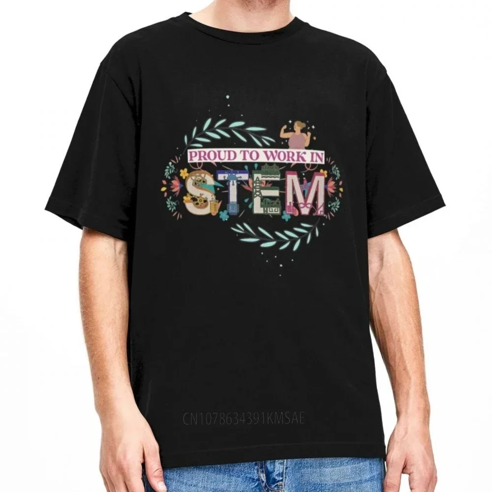 Scientist Women Proud To Work In STEM Apparel Shirt for Men Women Science Female Funny Cotton All Seasons Clothes