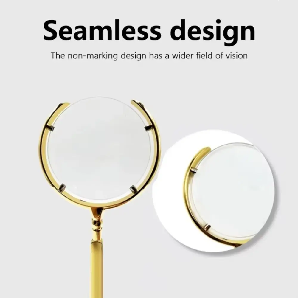 Optical Glass Handheld Loupe Magnifier Large High Definition Magnifying Glass Durable Metal Frame 10X Magnifying Glass Stamp