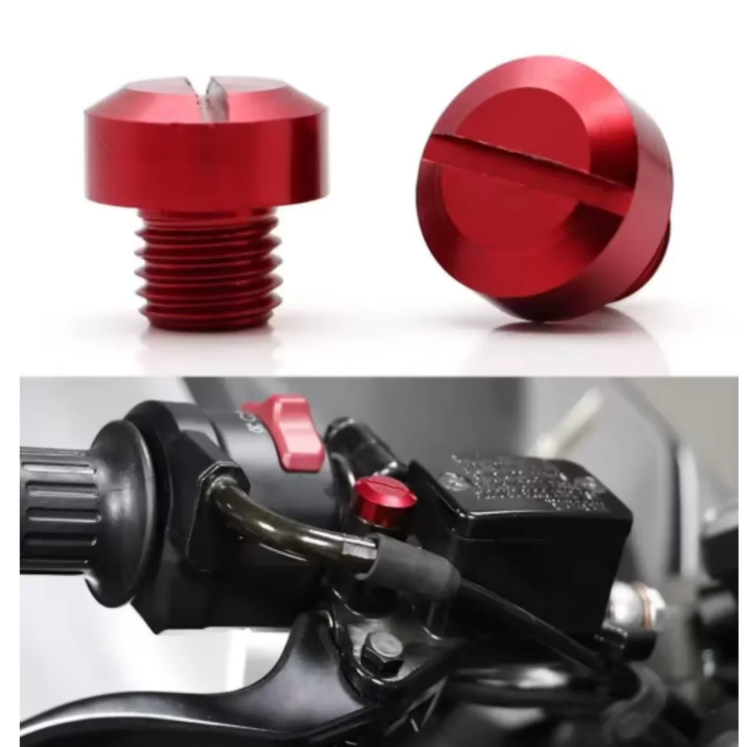 2PCS Red\Black M10 CNC Aluminum Motorcycle Mirror Hole Plugs Anti-Rust Rearview Mirror Screw Blanking Caps Accessories