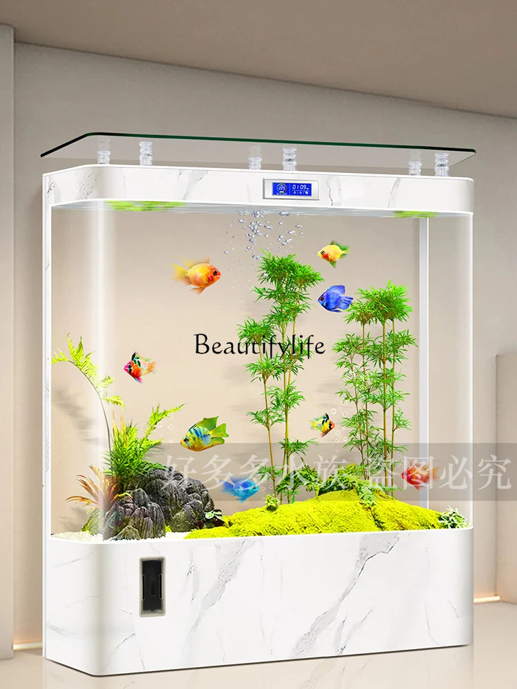 Integrated Fish Tank Living Room Home Floor-to-Wall Medium and Large Intelligent Ecological Aquarium