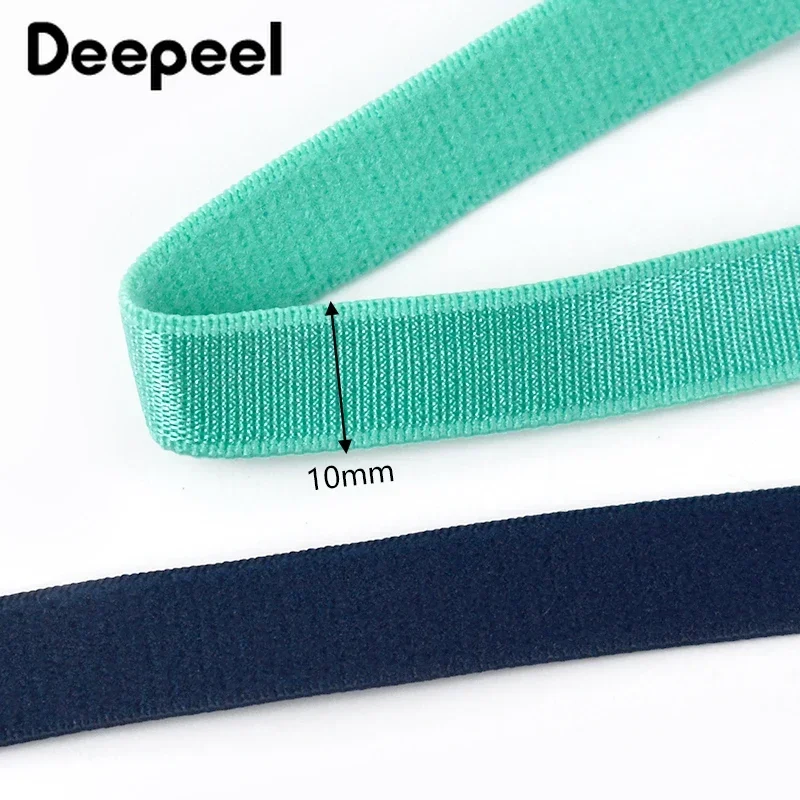 5/10/20M Deepeel 10mm Soft Nylon Elastic Band Underwear Bra Strap Belt Strench Pants Belts Hair Rubber Bands Sewing Accessories