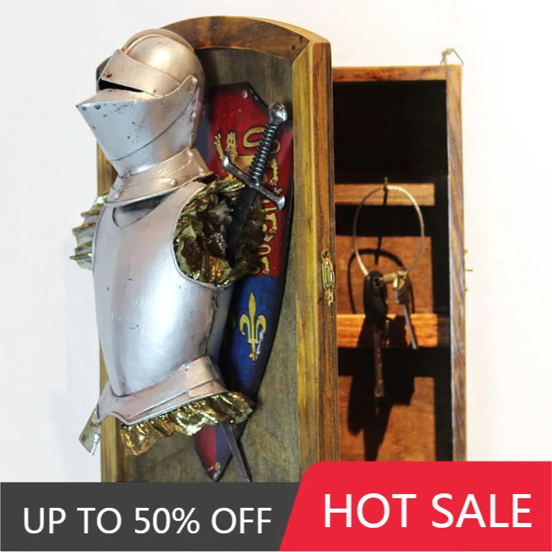 Key Box Wall Accents Armor Design Wall Ornaments Art Decoration Living Room Hanging Decor Handmade Elegant Room Ornamental