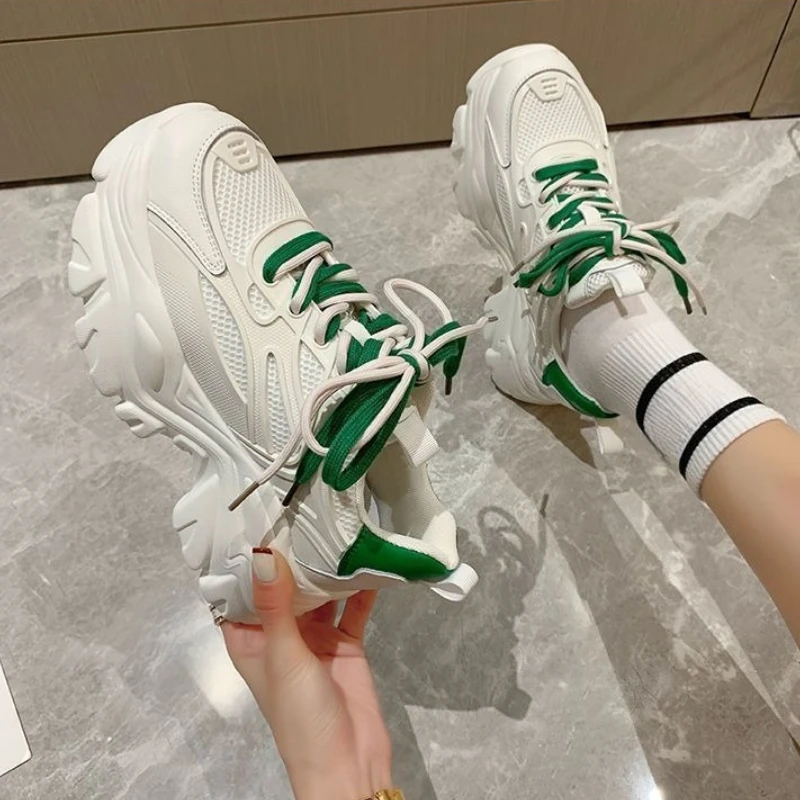 

Повседневная студенческая спортивная обувь, женская обувь для папы на толстой подошве, весна-лето 2024, Новое поступление, универсальные поездки на работу