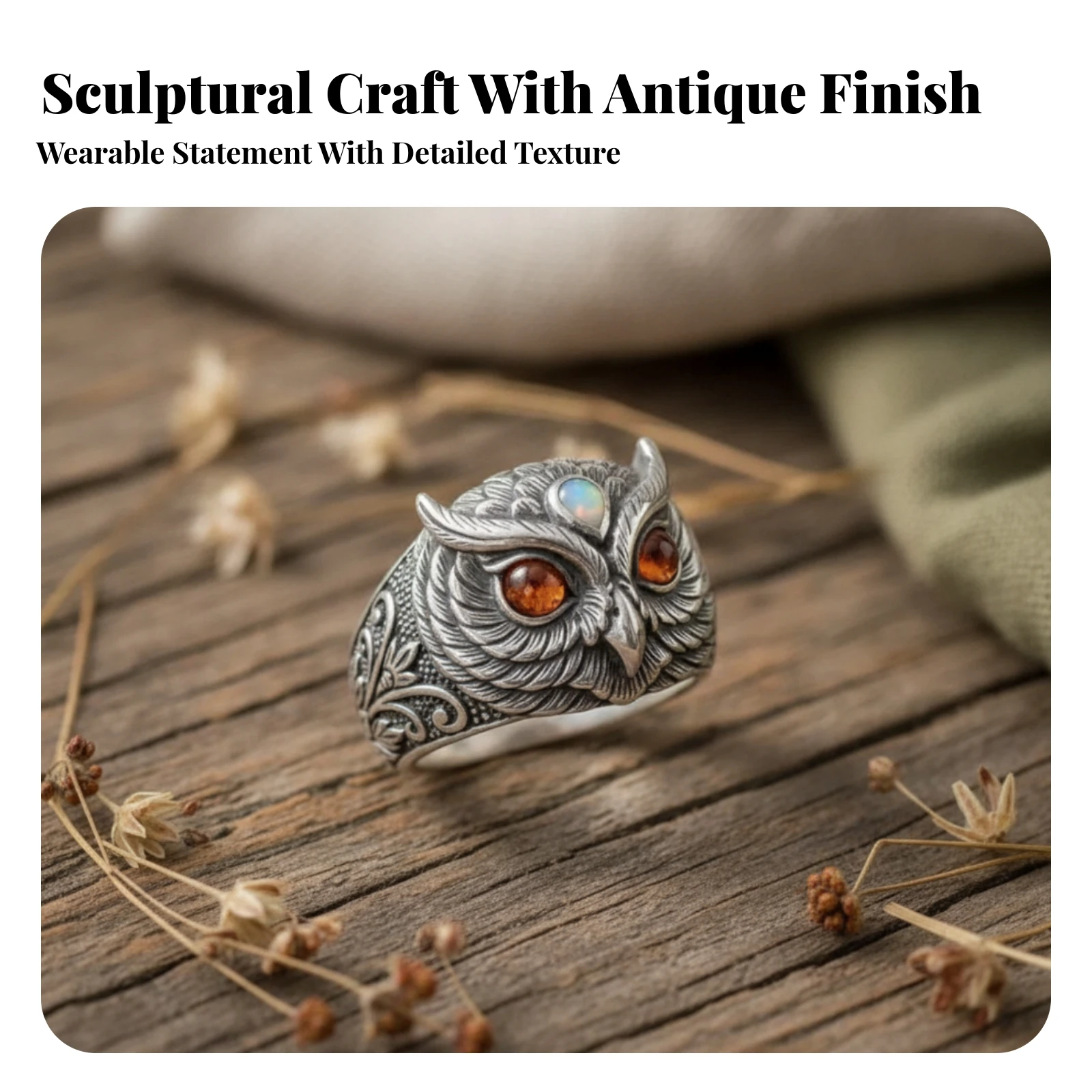 Owl Band Cute Animal Band Jewelry Electroplated Long-Lasting for Women, Gifting, Casual Wear
