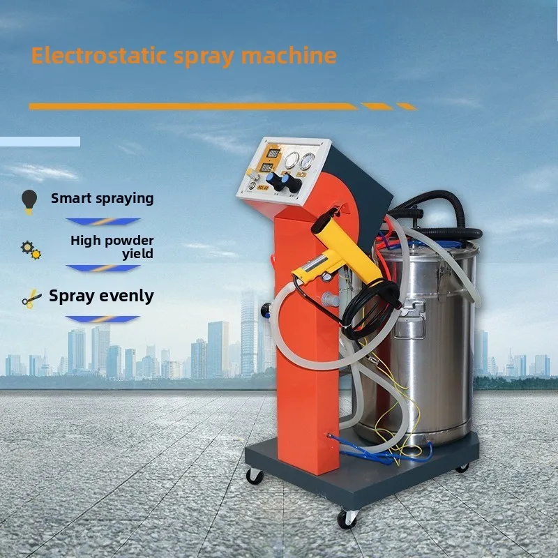 Electrostatic powder spraying machine, manual electrostatic powder spraying machine, coating equipment