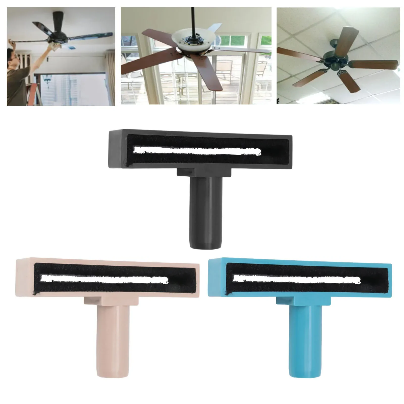 

Ceiling Fan Blade Cleaner Easy To Install Ceiling Cleaning Brush Vacuum Attachment Lightweight Housework Home Accessories